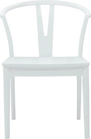 vidaXL Καρέκλα τραπεζαρίας 2 pcs Λευκό και Λευκό Στερεό Ξύλο Ραβέντι