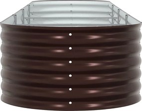 vidaXL Ανεβασμένο Κρεβάτι Καφέ 400 x 80 x 44 cm Ατσάλι