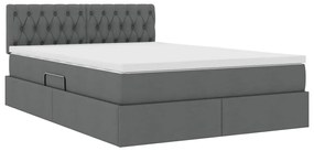 vidaXL Κρεβάτι με αποθηκευτικό χώρο και στρώμα με στρώμα 140 x 190 cm