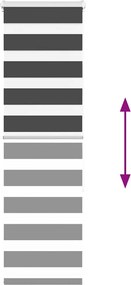 vidaXL Ζέβρα τυφλή Μαύρο Πλάτος υφάσματος 35,9 εκ. Πολυεστέρας