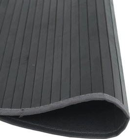 vidaXL Χαλί Στρογγυλό Γκρι 100 εκ. Μπαμπού