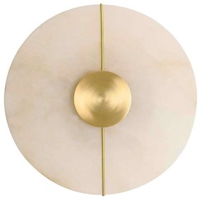Φωτιστικό Τοίχου - Απλίκα Round Lusso 4295300 Φ20x5,2cm Led 587lm 6W 3000K White-Gold Viokef