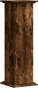vidaXL Βάσεις Φυτών Καπνιστή Δρυς 33x33x100εκ Επεξεργασμένο Ξύλο