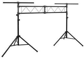 vidaXL Βάση Φωτισμού Μαύρη 338 x 115 x (180-300) εκ. Ατσάλινη