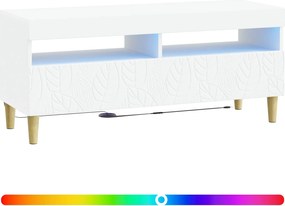 vidaXL Ντουλάπα LED Τηλεόρασης Λευκό Επεξεργασμένο Ξύλο