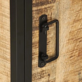 vidaXL Ντουλάπι Μπάνιου 40x27x90 εκ. από Μασίφ Ξύλο Μάνγκο και Σίδηρο