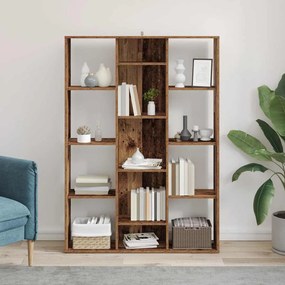 vidaXL Διαχωριστικό/Βιβλιοθήκη Παλιό Ξύλο 100x24x140εκ από Μοριοσανίδα