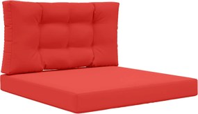 vidaXL Μαξιλάρι Καναπέ Εξωτερικού Χώρου 2 pcs Κόκκινο Πολυεστέρας