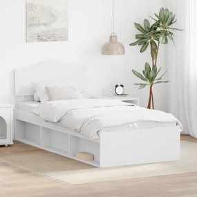 vidaXL Σκελετός Κρεβατιού Λευκό 100 x 200 cm Στερεά ξυλεία πεύκου