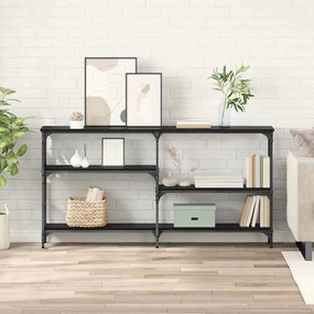 Τραπέζι κονσόλας με ράφι Μαύρη Οξυά 150 x 29 x 76,5 εκ