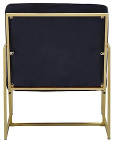 Πολυθρόνα Concept 55 198, Μαύρο, 80x62x79cm, Ταπισερί, Πόδια: Μέταλλο | Epipla1.gr