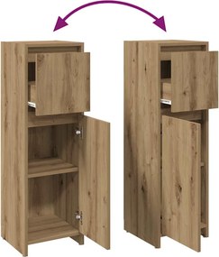 vidaXL Ντουλάπι Μπάνιου Τεχνίτης Δρυς 30x30x95 εκ. Επεξεργασμένο Ξύλο