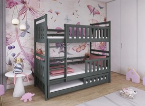 OLIWIA 90x190 graphite bunk bed Lano Furniture