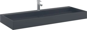 vidaXL Νιπτήρας Ανθρακί 120x46x11 εκ. Συνθετικός από Τεχνητό Μάρμαρο