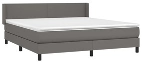 ΚΡΕΒΑΤΙ BOXSPRING ΜΕ ΣΤΡΩΜΑ ΓΚΡΙ 180X200 ΕΚ. ΣΥΝΘΕΤΙΚΟ ΔΕΡΜΑ 3130677