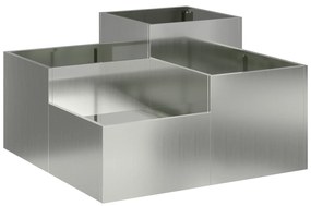 vidaXL Γλάστρα Κήπου 100x100x48 εκ Γαλβανισμένο Ατσάλι