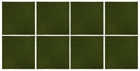 vidaXL Πλακάκια Συνθετικού Χλοοτάπητα 8 τεμ. 50x50x2,5 εκ. Καουτσούκ