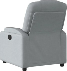 vidaXL Πολυθρόνα Ανακλινόμενη Ανοιχτό Γκρι Υφασμάτινη