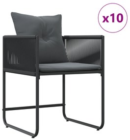 vidaXL 13 τεμάχιο τραπεζαρία κήπου με μαξιλάρια από ατσάλι και πολυ rattan