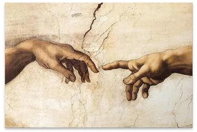 Πίνακας σε καμβά The Creation of Adam" Megapap ψηφιακής εκτύπωσης 100x70x3εκ."