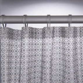 Hammam 180x200 silver κουρτίνα μπάνιου πλαστική Sealskin
