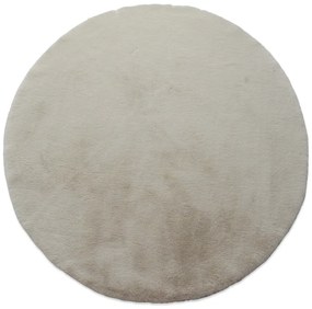 Στρογγυλό Χαλί Γούνινο (Φ160) New Plan Puffy FC3 Beige