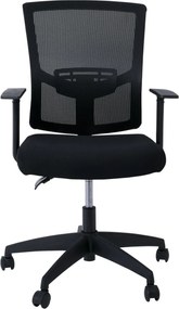 BF2910 Πολυθρόνα Γραφείου Μαύρο Mesh - Ύφασμα Μαύρο   1τμχ