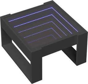 vidaXL Τραπεζάκι Σαλονιού Infinity LED Μαύρο 50x53x30 εκ.