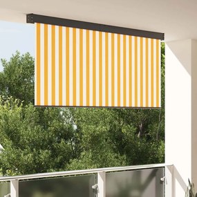 vidaXL Εξωτερικό ρολό Striped Πορτοκαλί και λευκό 220 x 250 cm ύφασμα