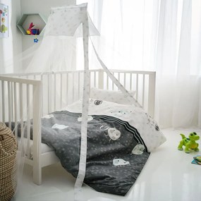 Σεντόνια Βρεφικά PAOK (Σετ 3τμχ) White-Grey Vesta Home Cradle 120x165cm 100% Βαμβάκι