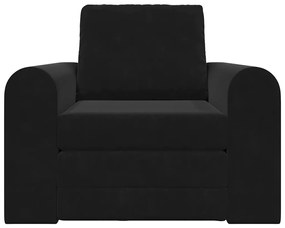 vidaXL Καθίσμα Σαλονιού Κρεβάτι 2-in-1 Μαύρο 98x71x83 εκ. Βελούδο