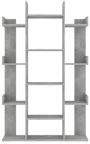 vidaXL Βιβλιοθήκη Γκρι Σκυροδέματος 86x25,5x140 εκ. από Επεξ. Ξύλο