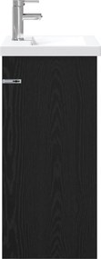 vidaXL Σετ Επίπλων Μπάνιου Μαύρη Δρυς 61 x 40 x 84,5 εκ