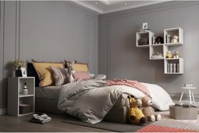 Ράφι τοίχου με βιβλιοθήκη κλασικού και μοντέρνου στυλ Λευκό 135x30x30 cm