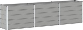 vidaXL Γλάστρα Ανοιχτό γκρι 290 x 50 x 75 εκ Επικαλυμμένος Χάλυβας