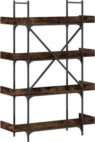 vidaXL Βιβλιοθήκη 4 Επιπέδων Καπν. Δρυς 100x33x145,5 εκ. Επεξεργ. Ξύλο