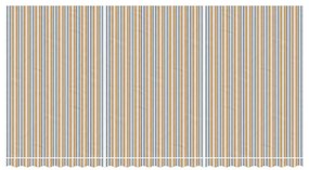 vidaXL Τεντόπανο Ανταλλακτικό Ριγέ Πολύχρωμο 6 x 3 μ.
