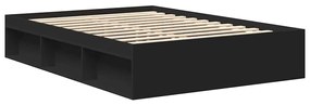 vidaXL Πλαίσιο Κρεβατιού Μαύρο 150 x 200 εκ. King Size