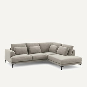 Γωνιακός καναπές δεξιός από βελούδινο chenille, Marsile