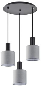 Φωτιστικό Οροφής Τρίφωτο Homelighting 77-8516 Black/Grey