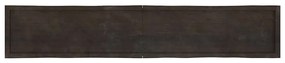 vidaXL Επιφ Τραπεζιού Αν Καφέ 220x40x(2-4)εκ.Ακατέργ. Μασίφ Ξύλο Δρυός