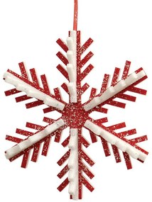 Χριστουγεννιάτικο Στολίδι 719AA0658 30cm White-Red