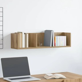vidaXL Ράφι Τοίχου για CD Τεχνίτης Δρυς 75 x 18 x 18 εκ. Μοριοσανίδα