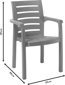 Πολυθρόνα Fiery pakoworld PP teak