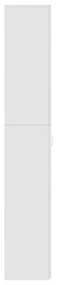 Ντουλάπα Γραφείου Γυαλιστερό Λευκό 60x32x190 εκ. Μοριοσανίδα - Λευκό