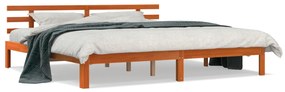 vidaXL Κρεβάτι  κεραμιδί 200x200 εκ. μασίφ ξύλο πεύκου