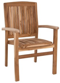 ARMCHAIR DART  TEAK WOOD 61x59,5x91Hcm.