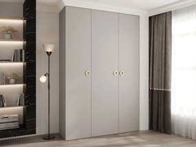 Ντουλάπα Como I 160 Τρίφυλλη-Cashmere - Χρυσό