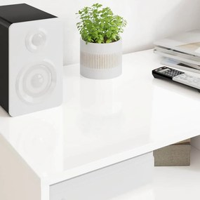 vidaXL Ντουλάπι TV 100 x 48 x 43 εκ. Υψηλής γυαλάδας λευκό