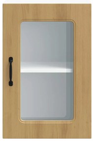 Ντουλάπι κουζίνας με γυάλινη πόρτα "Kalmar" Artisan Oak - Καφέ